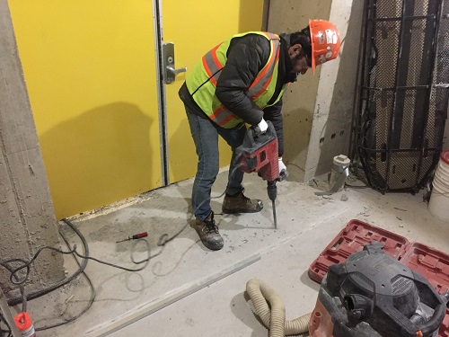 Injection of modified cementitious grout ,emergency satires safety nosing installation, joint sealant installation, crack repairs, vertical over head repairs,concrete leveling, re-slopping and etc.